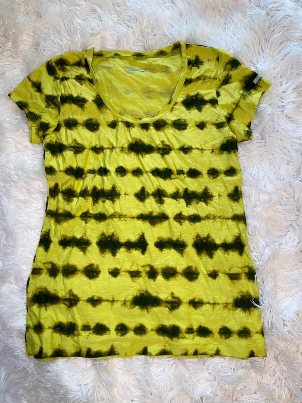 Columbia Yellow Tie-Dye Short Sleeve Tee Size Medium